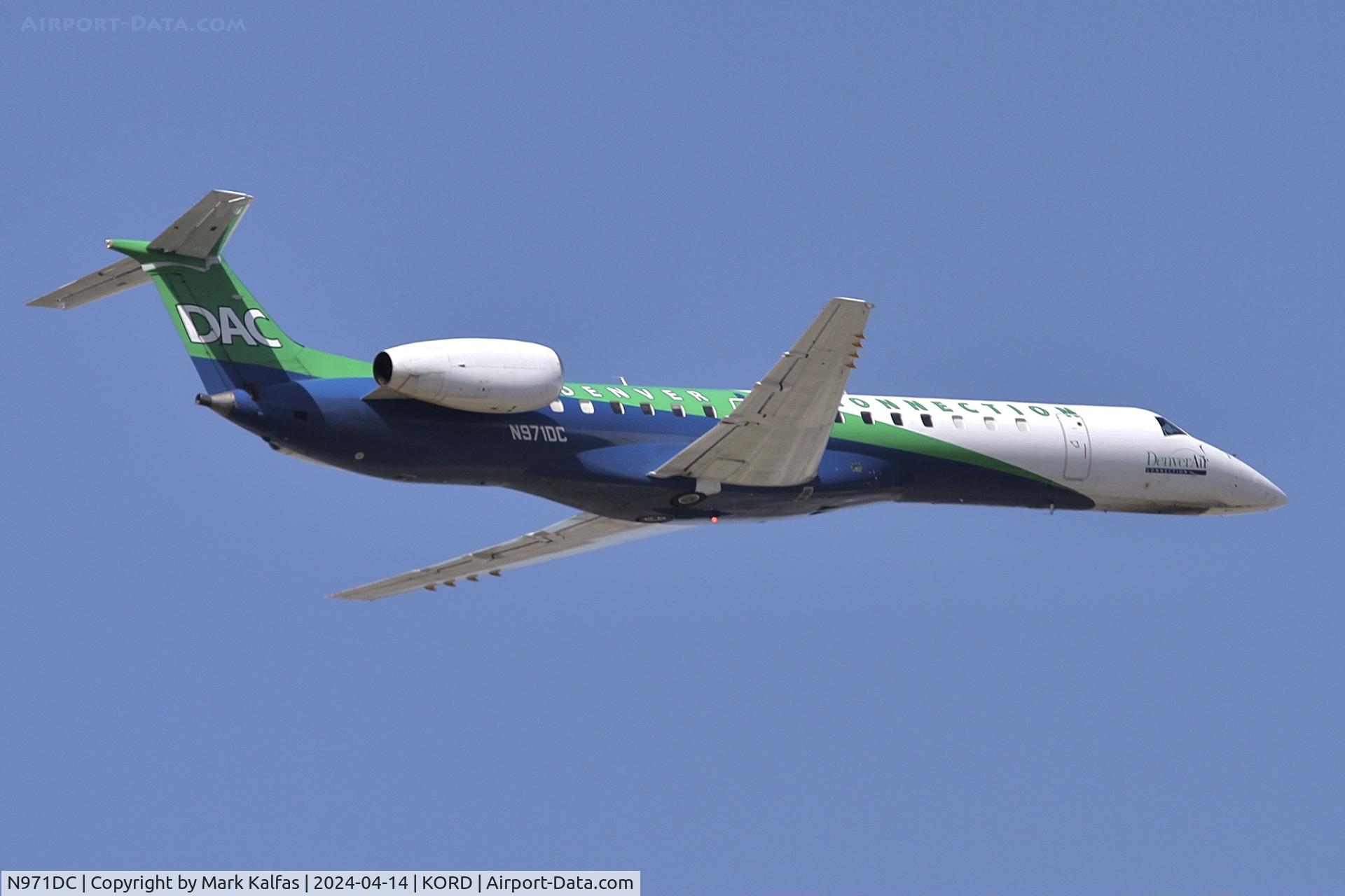 N971DC, 2004 Embraer ERJ-145LR (EMB-145LR) C/N 14500821, E145 KEY LIME AIR ERJ-145LR  N971DC LYM3915 ORD-ATY departing 10C KORD.