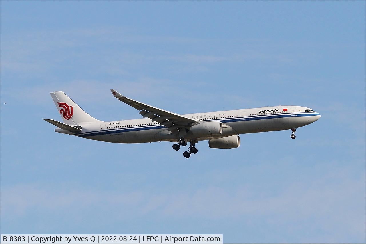 B-8383, 2017 Airbus A330-343 C/N 1802, Airbus A330-343, On final rwy 09L, Roissy Charles De Gaulle airport (LFPG-CDG)