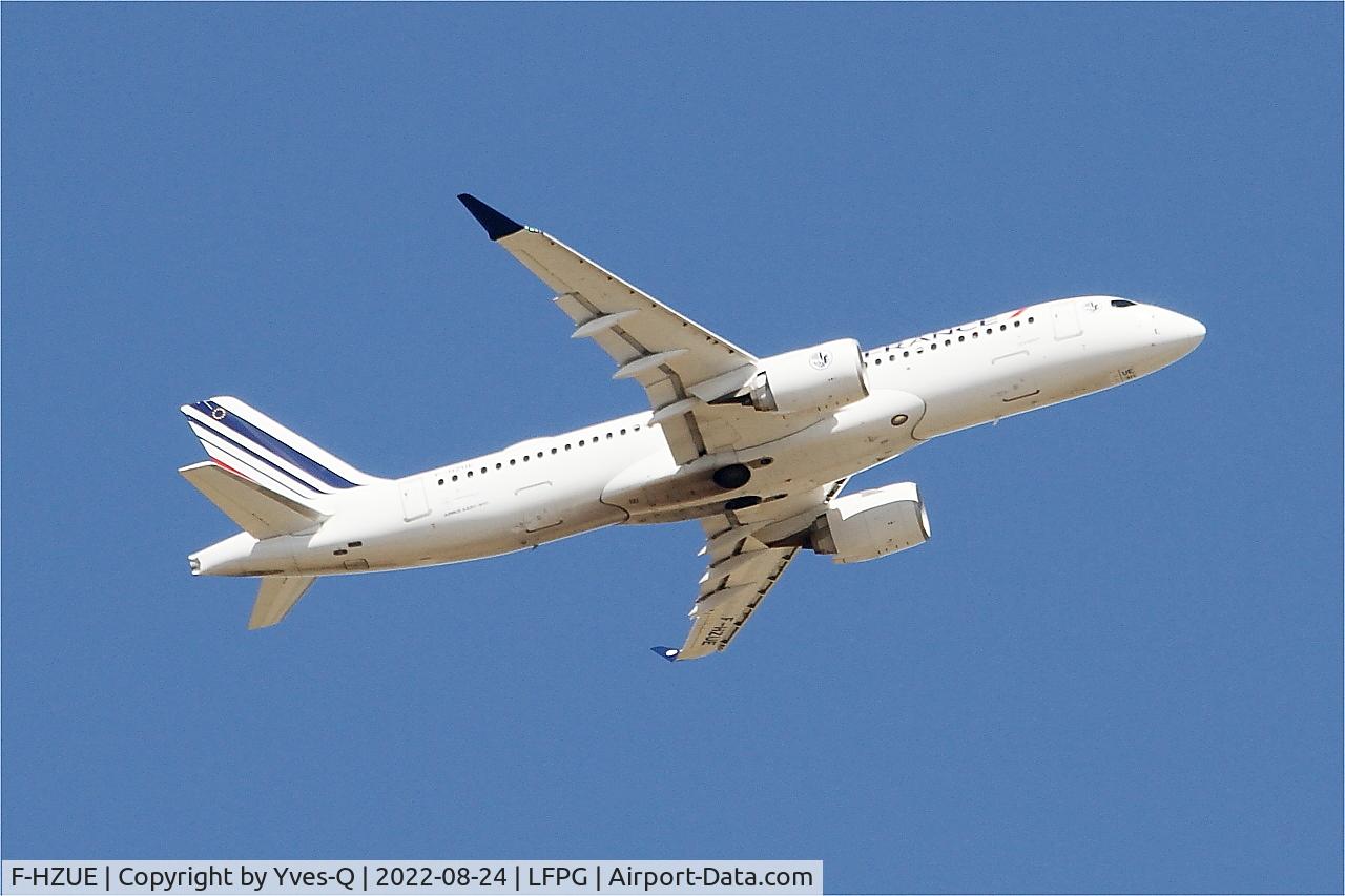 F-HZUE, 2021 Airbus A220-300 C/N 55146, Airbus A220-300, Climbing from rwy 09R, Roissy Charles De Gaulle airport (LFPG-CDG)