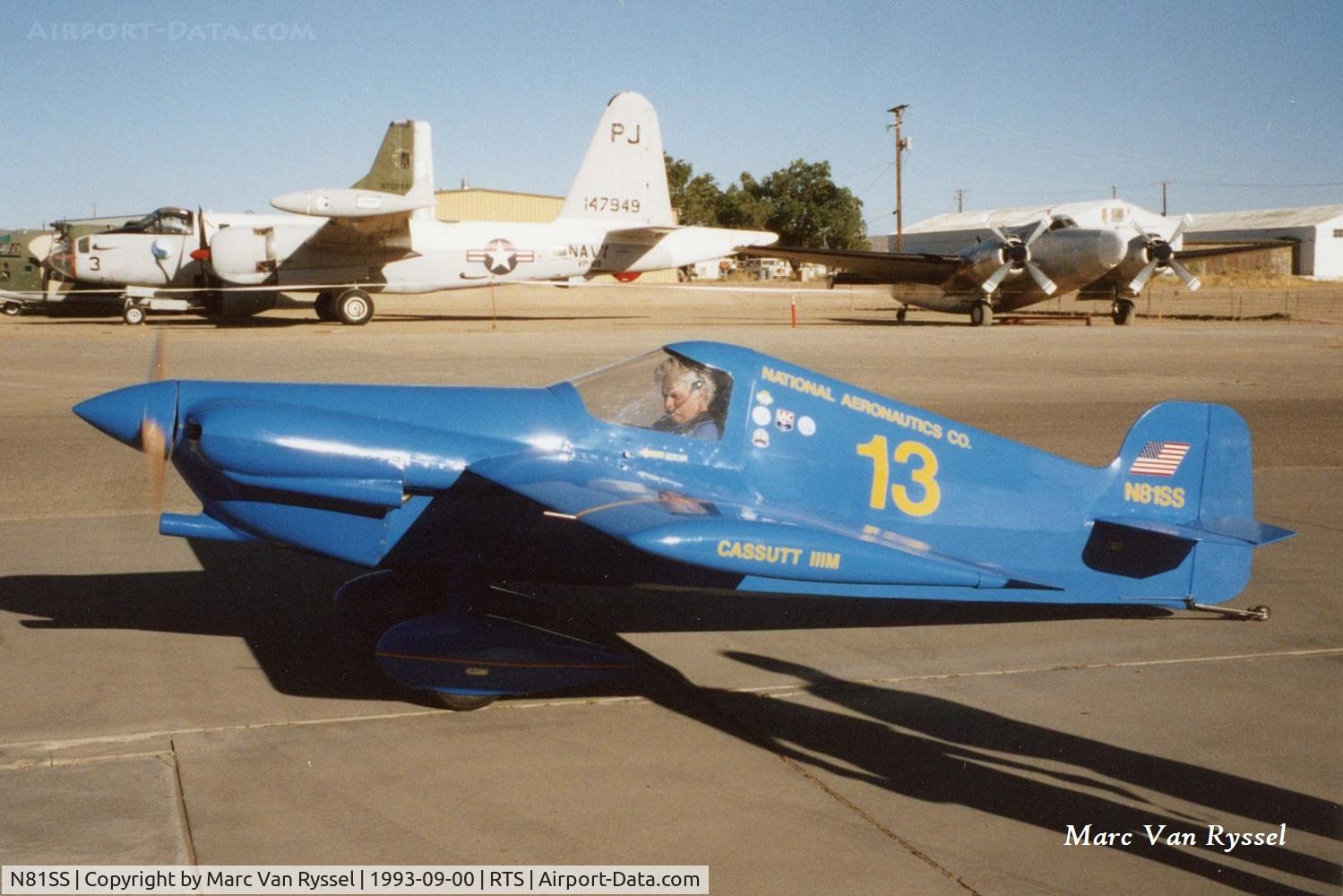 N81SS, 1975 Cassutt IIIM C/N WD-1, #13 was flown by Ib C. Hansen at the Reno Air Races in sept. 1993.