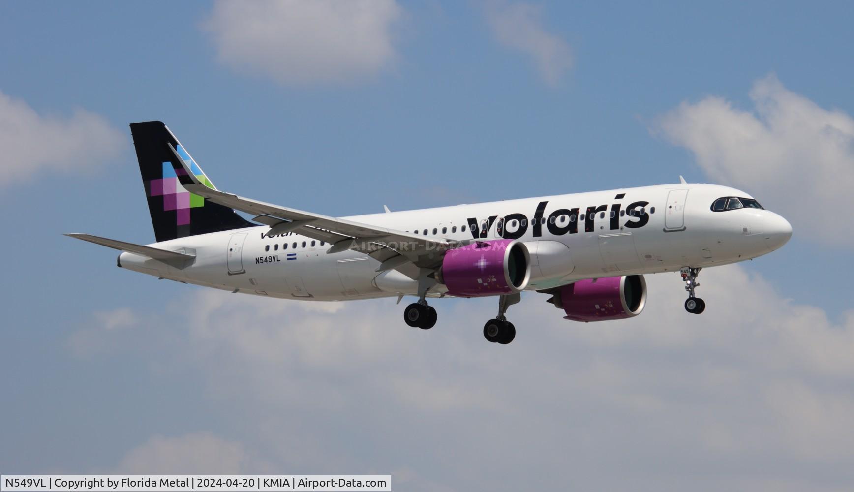N549VL, 2023 Airbus A320-271NX C/N 11358, VOS A32N zx SAP /MHLM - MIA from Honduras