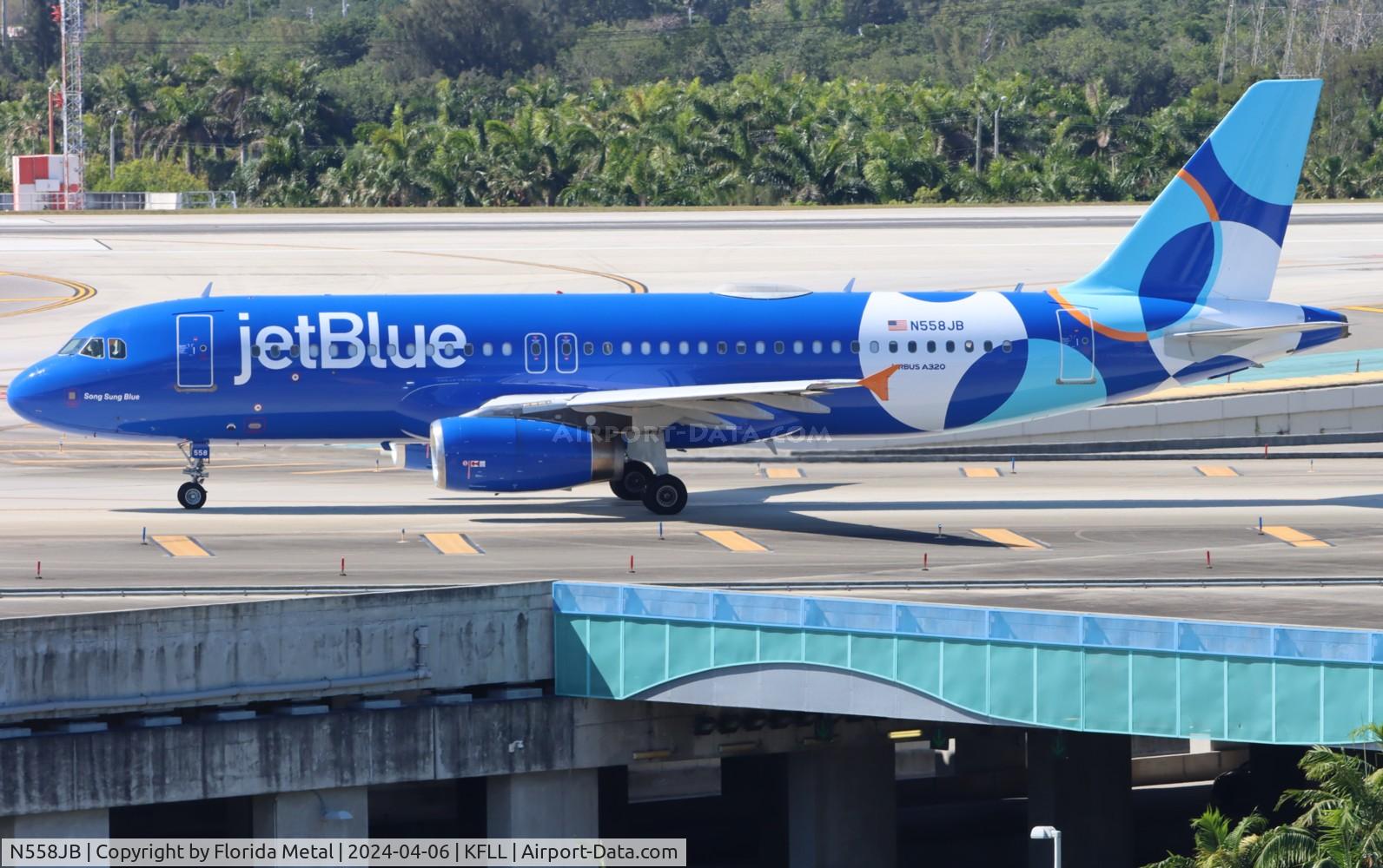 N558JB, 2003 Airbus A320-232 C/N 1915, JBU A320 nc zx NAS /MYNN - FLL