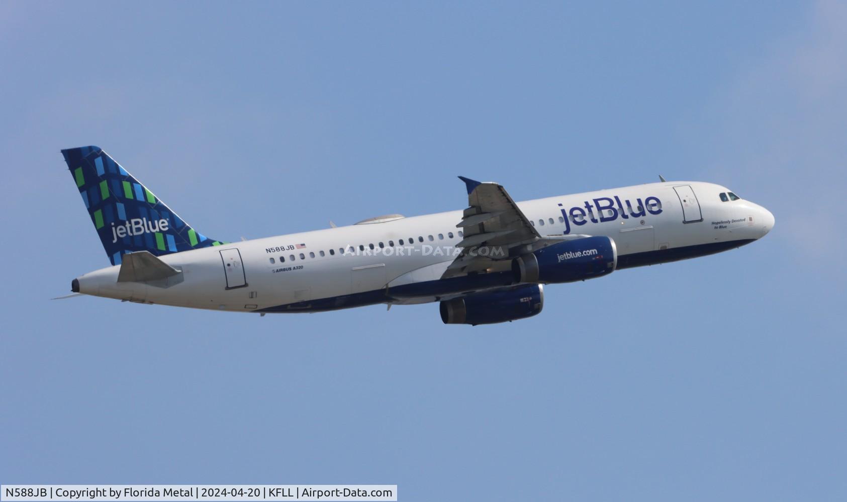 N588JB, 2004 Airbus A320-232 C/N 2201, JBU A320 zx FLL-SJU  -to San Juan PR