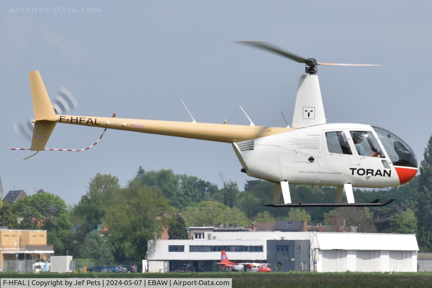 F-HFAL, Robinson R44  Raven II C/N 12651, F-HFAL of Toran nv at Antwerp Airport.