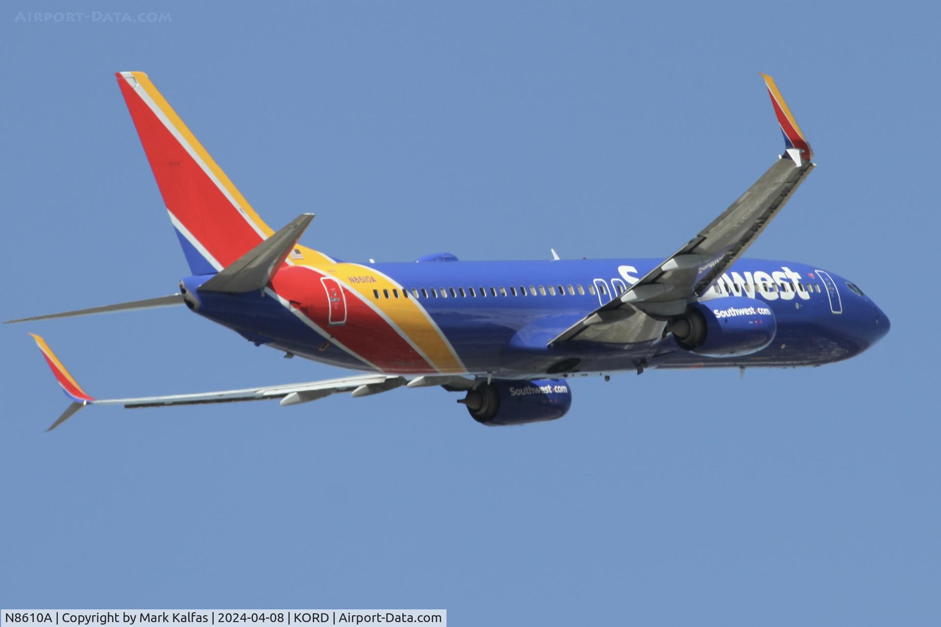 N8610A, 2013 Boeing 737-8H4 C/N 36635, N738 Southwest Boeing 737-8H4 N8610A SWA370 ORD-MCO departing 10C KORD