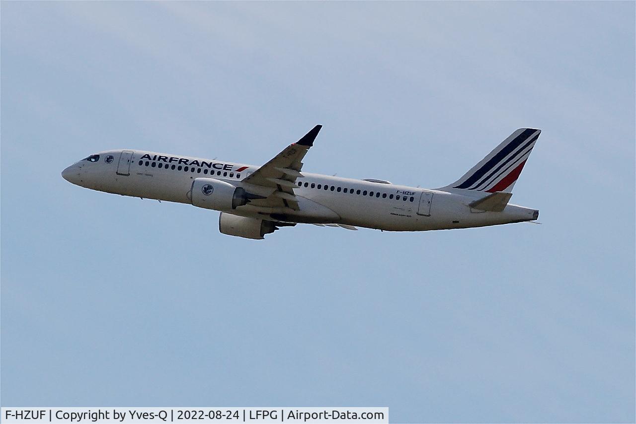 F-HZUF, 2021 Airbus A220-300 C/N 55149, Airbus A220-300, Climbing from rwy 08L, Roissy Charles De Gaulle airport (LFPG-CDG)