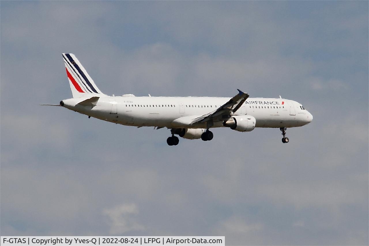 F-GTAS, 2008 Airbus A321-212 C/N 3419, Airbus A321-212, On final rwy 09L, Roissy Charles De Gaulle airport (LFPG-CDG)