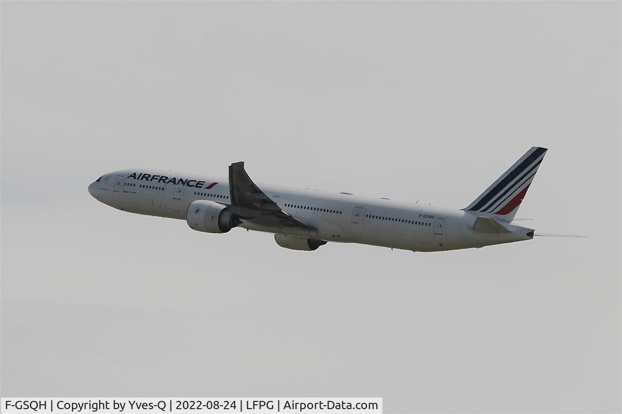 F-GSQH, 2005 Boeing 777-328/ER C/N 32711, Boeing 777-328ER, Climbing from rwy 08L, Roissy Charles De Gaulle airport (LFPG-CDG)