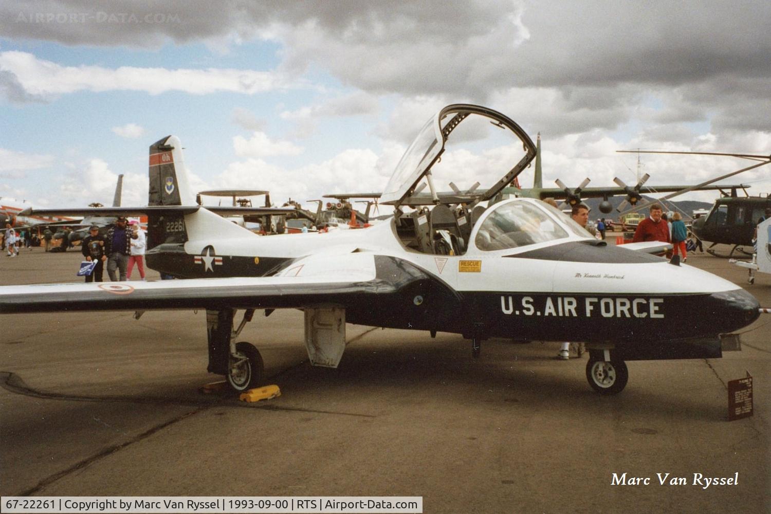 67-22261, 1967 Cessna T-37B Tweety Bird C/N 41073, At  Reno Air Races in Sept. 1993.