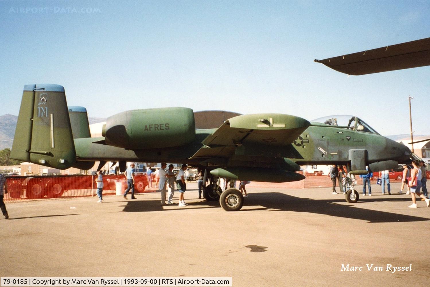 79-0185, 1979 Fairchild Republic A-10C Thunderbolt II C/N A10-0449, 79-0185 at Reno Air Races in Sept. 1993.
