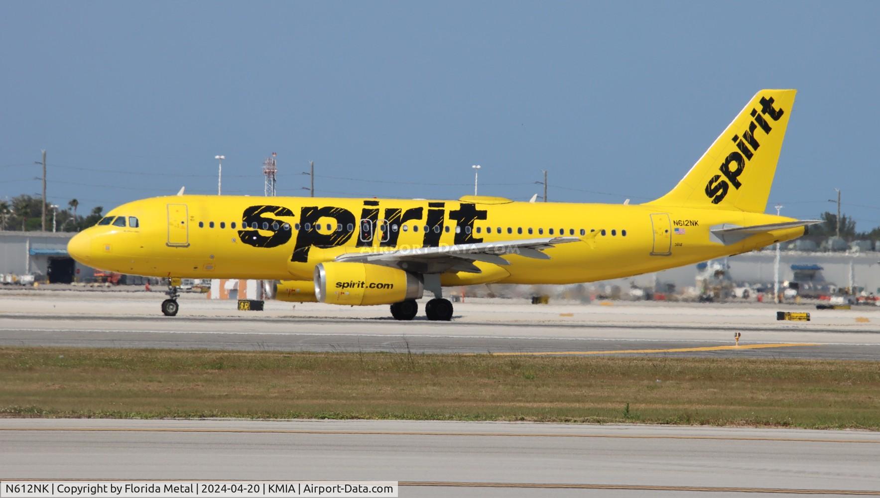 N612NK, 2012 Airbus A320-232 C/N 5029, NKS A320 yellow zx MIA-DFW