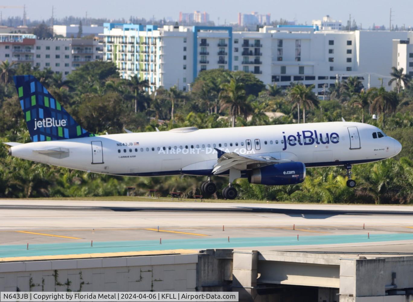 N643JB, 2006 Airbus A320-232 C/N 2871, JBU A320 zx NAS /MYNN - FLL