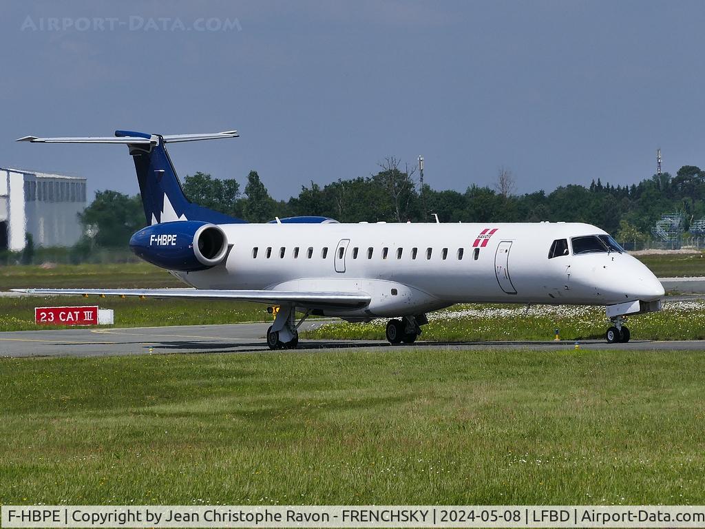 F-HBPE, 1998 Embraer ERJ-145LR (EMB-145LR) C/N 145106, Lyon (LYN)	Bordeaux (BOD)	EUP421 (Oympique Lyonais
(charter football team Équipe féminine de l'Olympique Lyonnais)