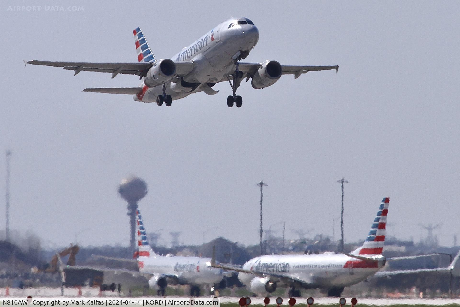 N810AW, 1999 Airbus A319-132 C/N 1116, A319 American Airlines Airbus A319-112 N810AW AAL2041 ORD-LGA departing 10C KORD