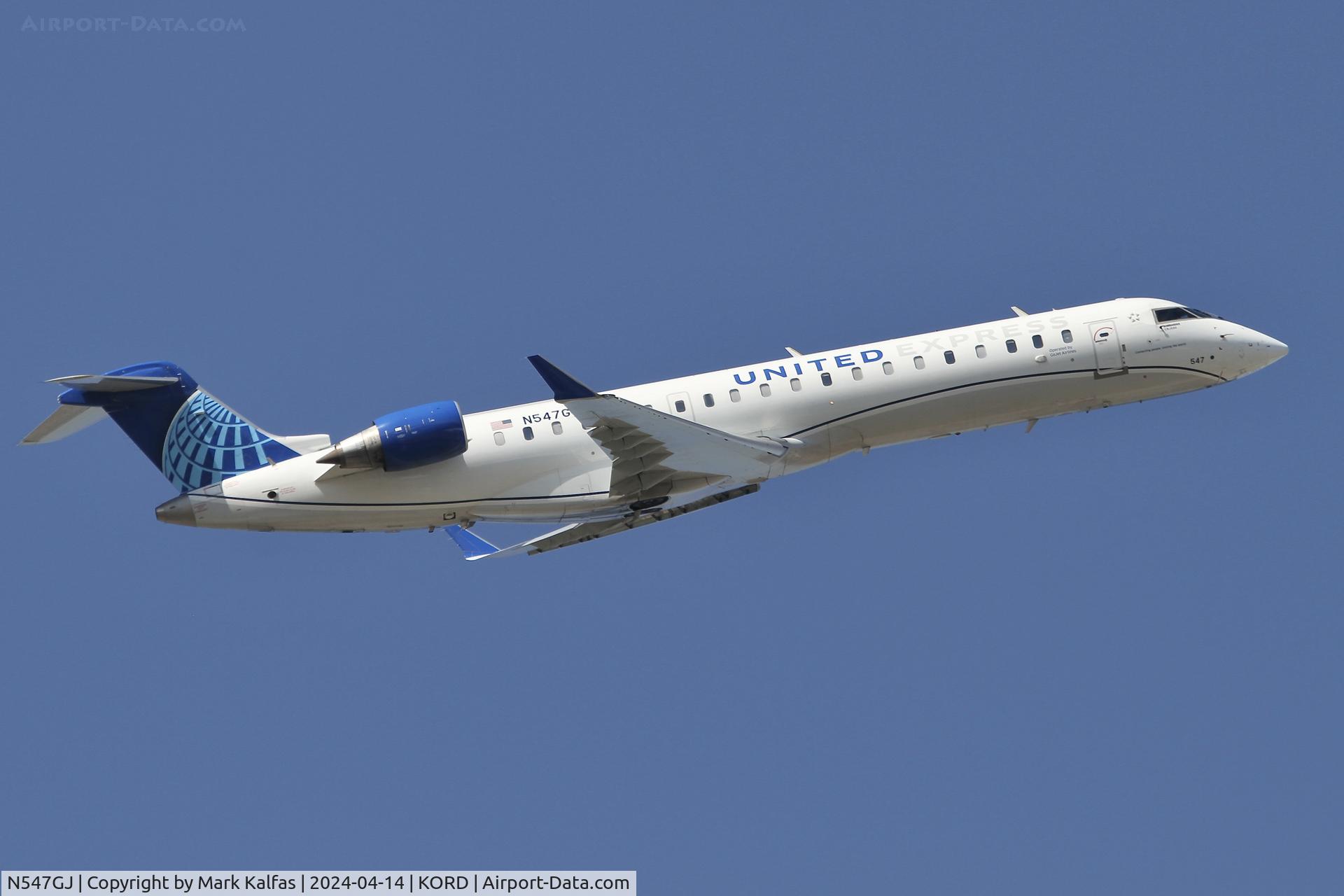 N547GJ, Bombardier CRJ-702 (CL-600-2C10) Regional Jet C/N 10272, CRJ7 GoJet/United Express Bombardier CRJ-701, CL-600-2C11  CRJ-550  N547GJ GJS4518 ORD-STL departing 10C KORD