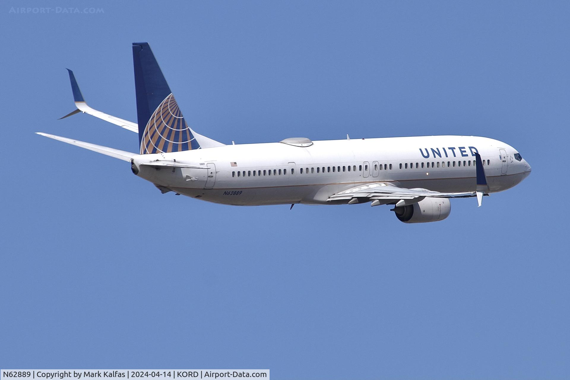 N62889, 2015 Boeing 737-924/ER C/N 42193, B739 United Airlines Boeing 737-924/ER N62889 UAL1899 ORD-RSW departing 10C KORD