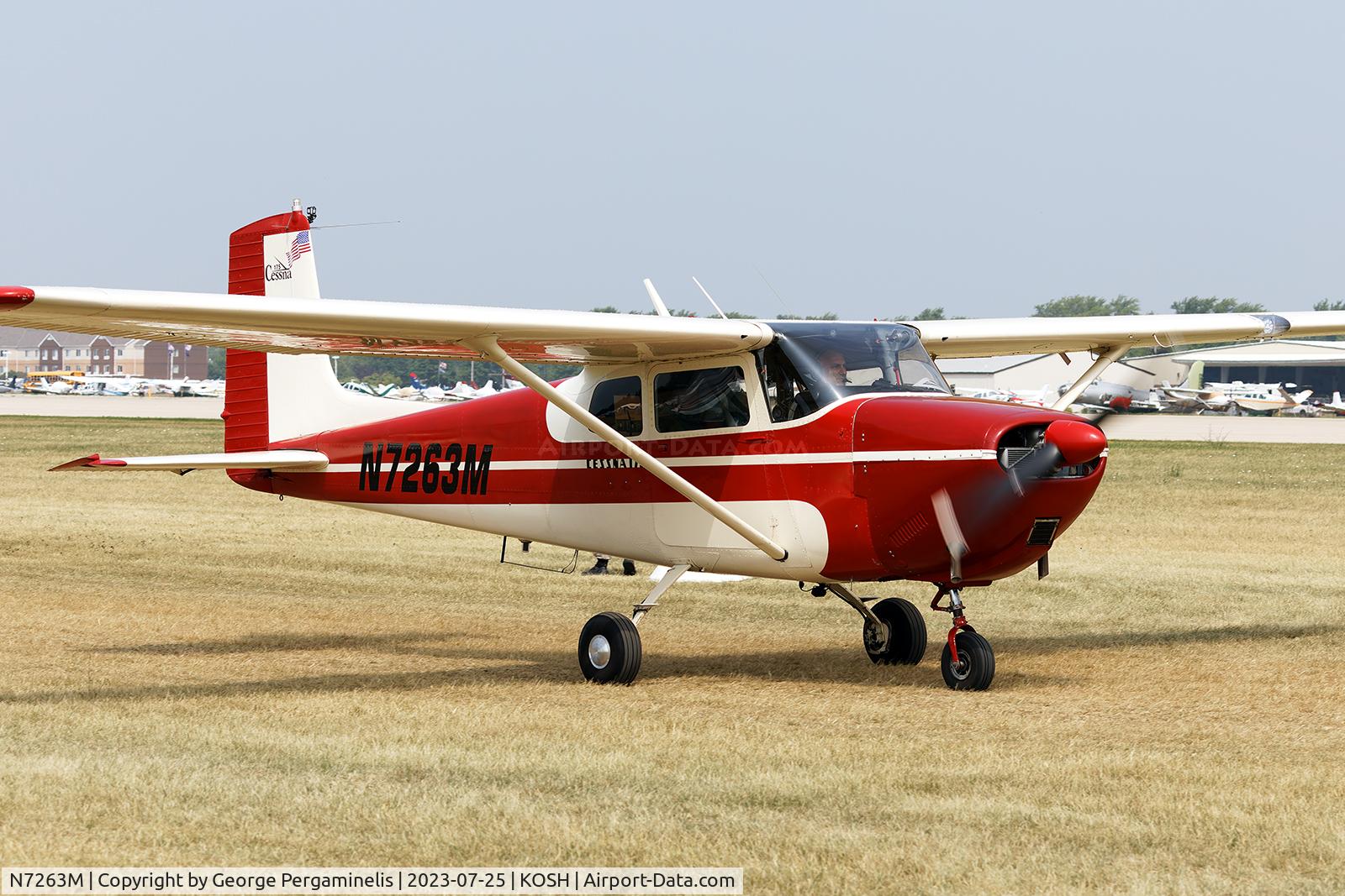 N7263M, 1958 Cessna 175 Skylark C/N 55563, Airventure 2023.