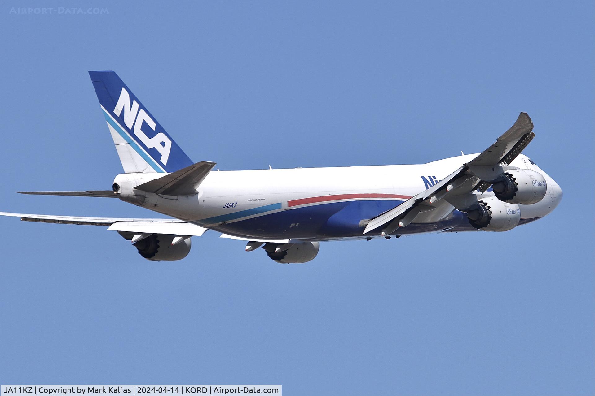 JA11KZ, 2010 Boeing 747-8KZF C/N 36136, B748 Nippon Cargo Boeing 747-8KZF JA11KZ NCA141 KORD-RJAA departing 10C KORD