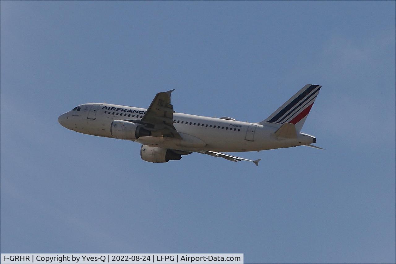 F-GRHR, 2001 Airbus A319-111 C/N 1415, Airbus A319-111, Climbing from rwy 08L, Roissy Charles De Gaulle airport (LFPG-CDG)