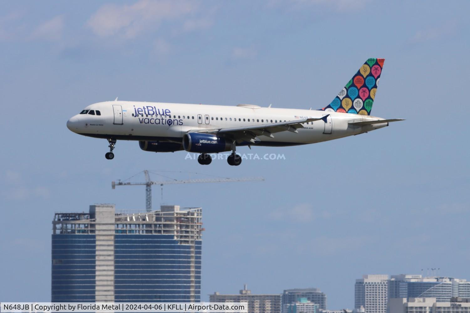 N648JB, 2006 Airbus A320-232 C/N 2970, JBU A320 Vacations zx HPN-FLL