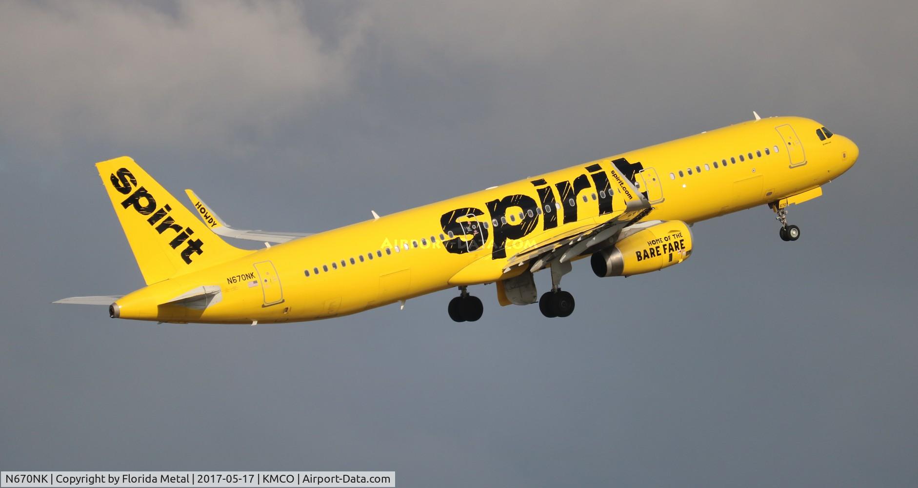 N670NK, 2016 Airbus A321-231 C/N 7106, NKS A321 zx MCO-ORD