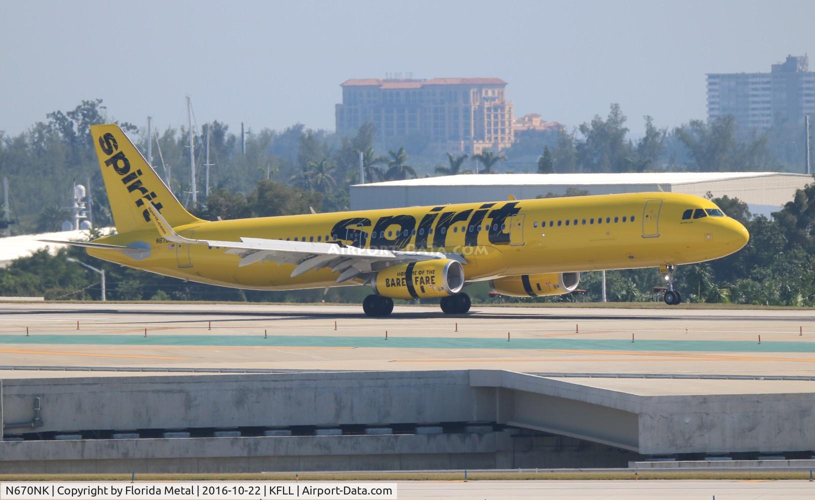 N670NK, 2016 Airbus A321-231 C/N 7106, NKS A321 zx PUJ-FLL