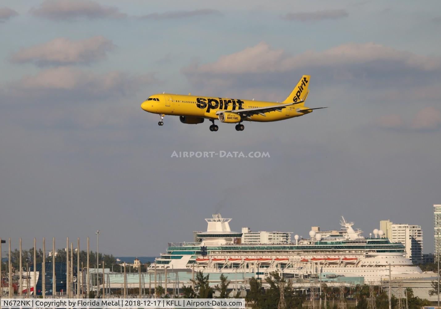 N672NK, 2017 Airbus A321-231 C/N 7522, NKS A321 zx PHL-FLL