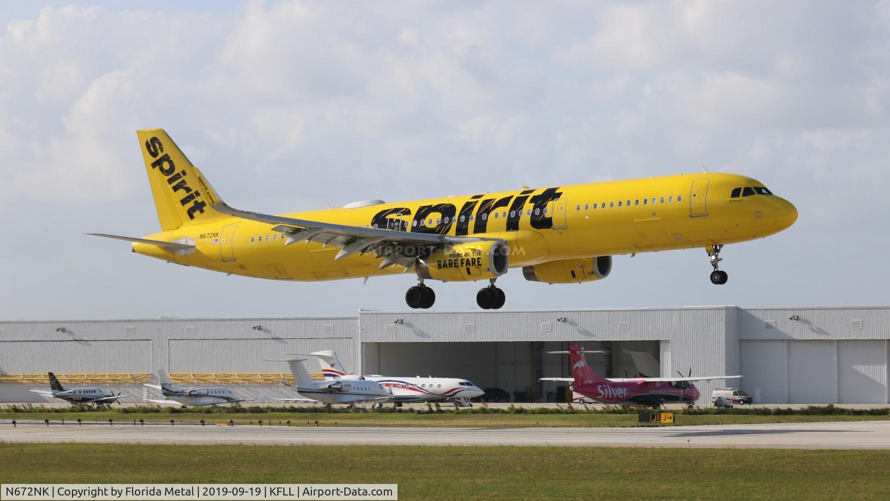 N672NK, 2017 Airbus A321-231 C/N 7522, NKS A321 zx DTW-FLL