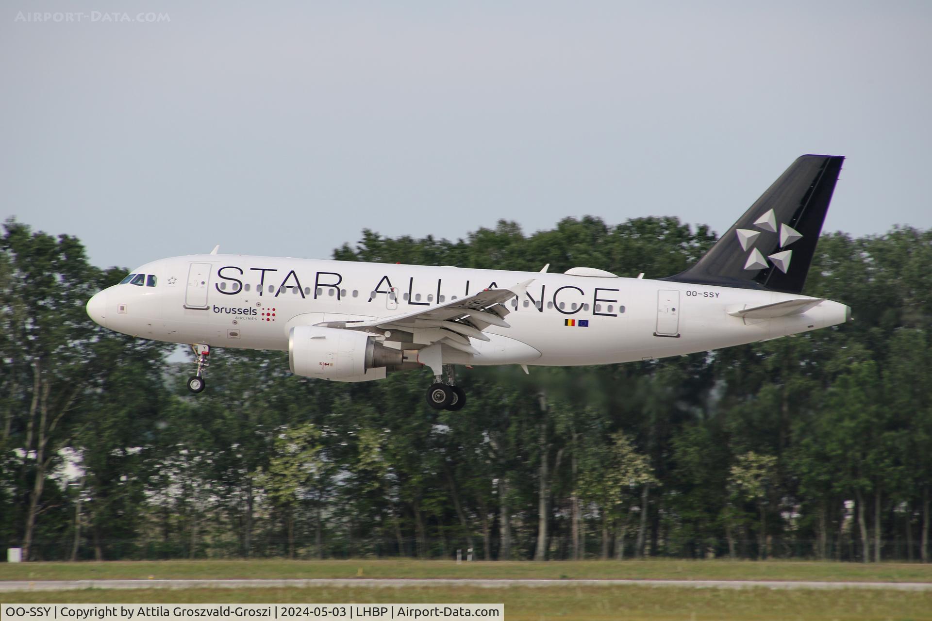 OO-SSY, 2005 Airbus A319-112 C/N 2494, LHBP/BUD - Liszt Ferenc International Airport, Hungary