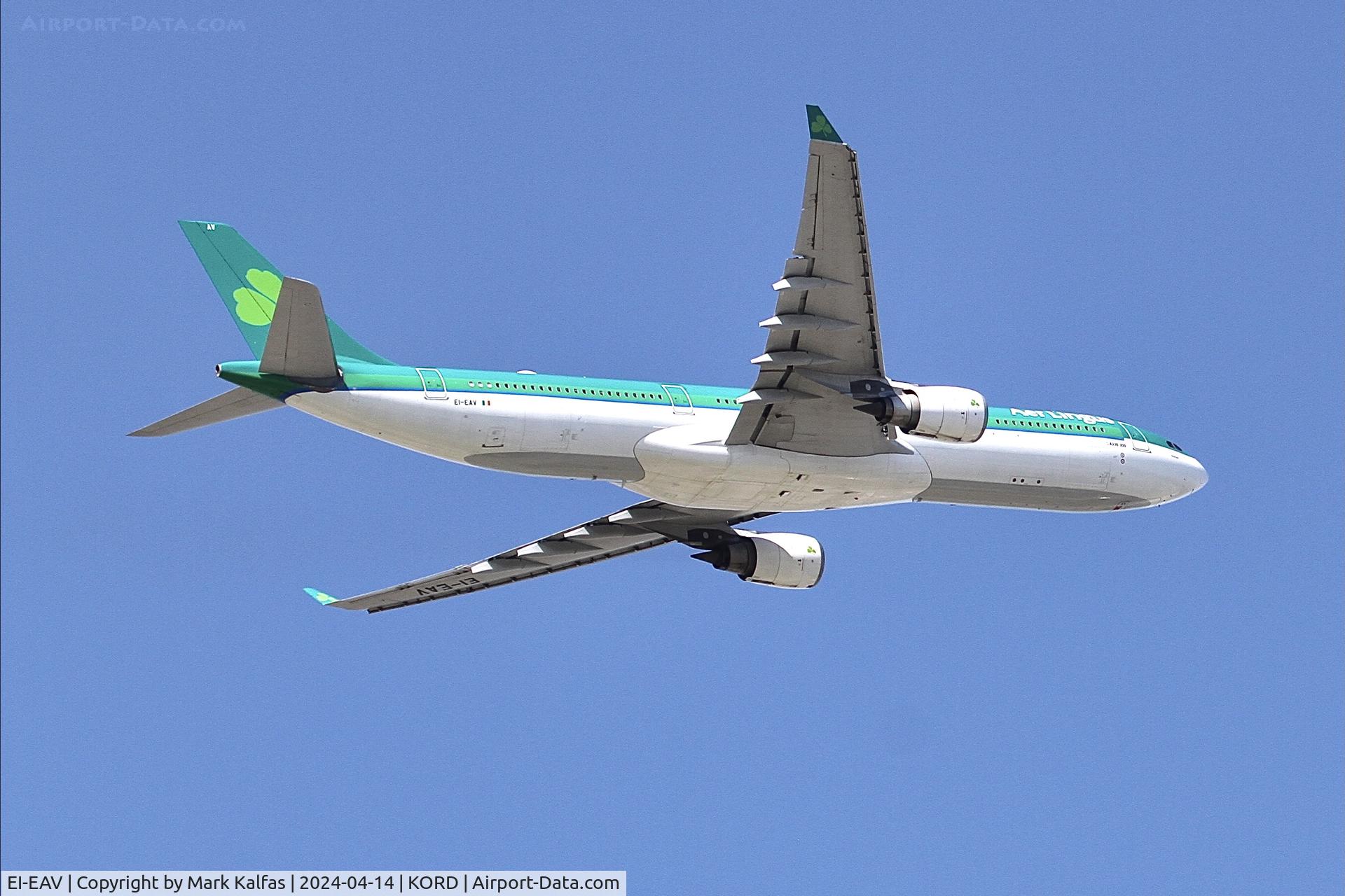EI-EAV, 2009 Airbus A330-302 C/N 985, A333 Aer Lingus Airbus A330-302 EI-EAV EIN122 KORD-EIDW departing 10C KORD