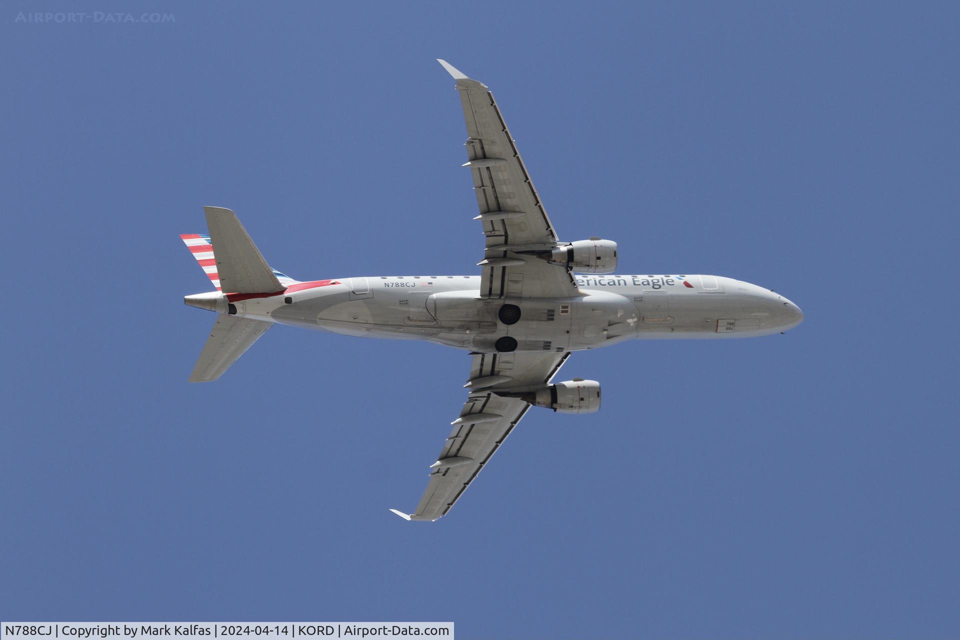 N788CJ, 2004 Embraer 170SE (ERJ-170-100SE) C/N 17000051, E170 Envoy Air/American Eagle Embraer 170SE (ERJ-170-100SE) N788CJ ENY3747 ORD-SGF departing 10C KORD