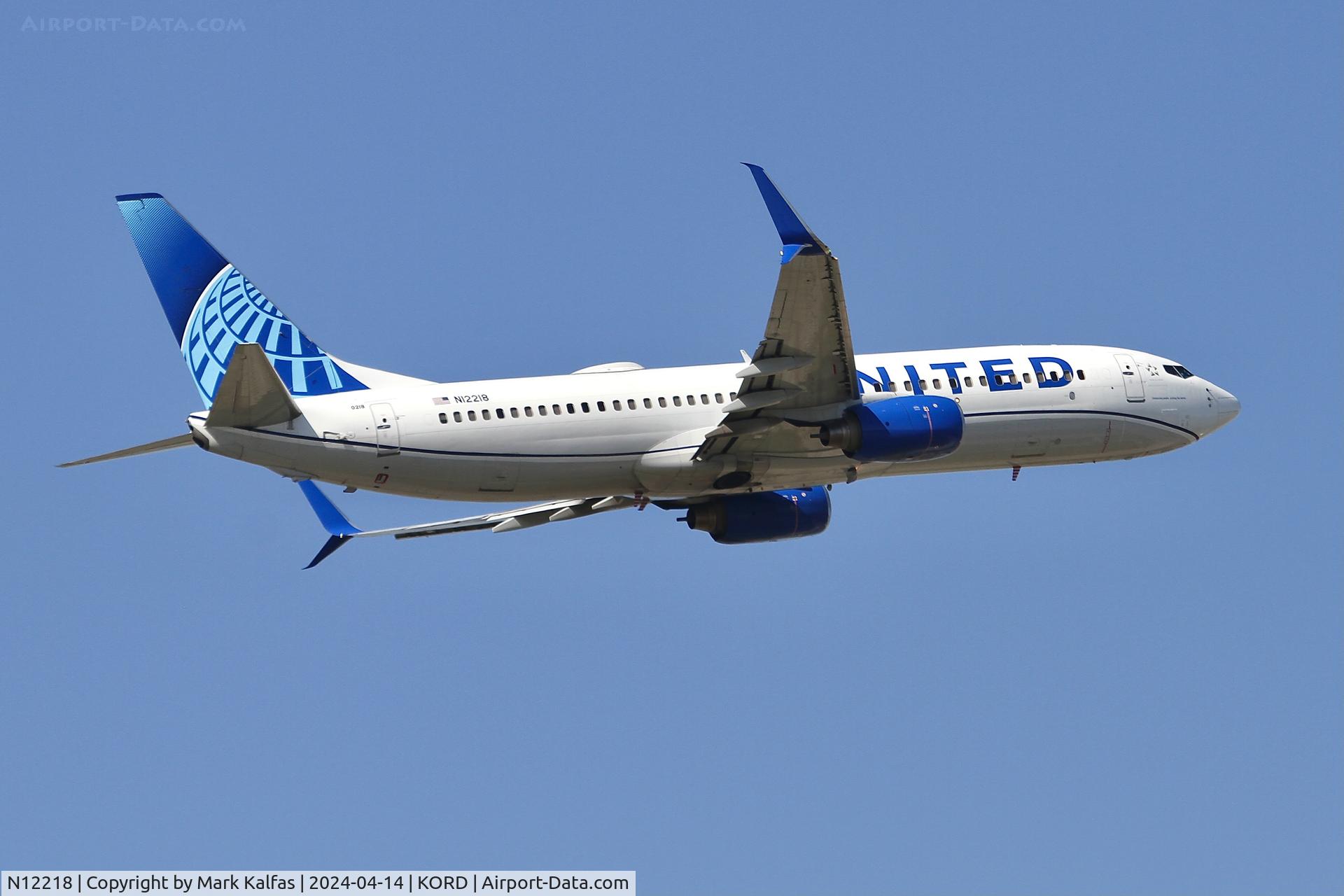 N12218, 1998 Boeing 737-824 C/N 28778, B738 United Airlines Boeing 737-824 N12218 UAL2207 ORD-PIT departing 10C KORD