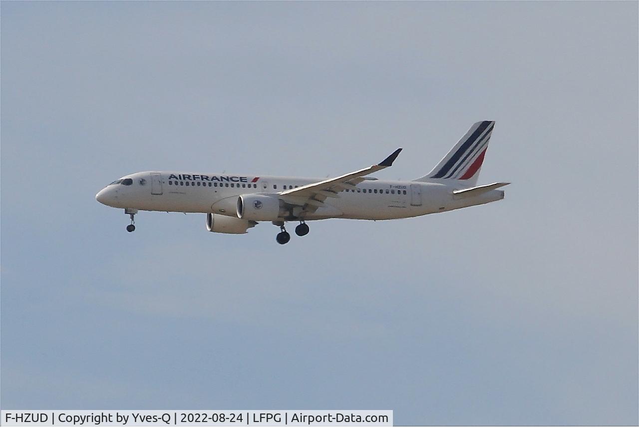 F-HZUD, 2021 Airbus A220-300 C/N 55141, Airbus A220-300, On final rwy 26L, Roissy Charles De Gaulle airport (LFPG-CDG)