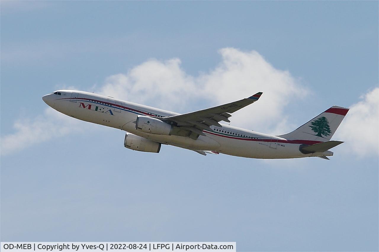 OD-MEB, 2009 Airbus A330-243 C/N 998, Airbus A330-243, Climbing from rwy 08L, Roissy Charles De Gaulle airport (LFPG-CDG)