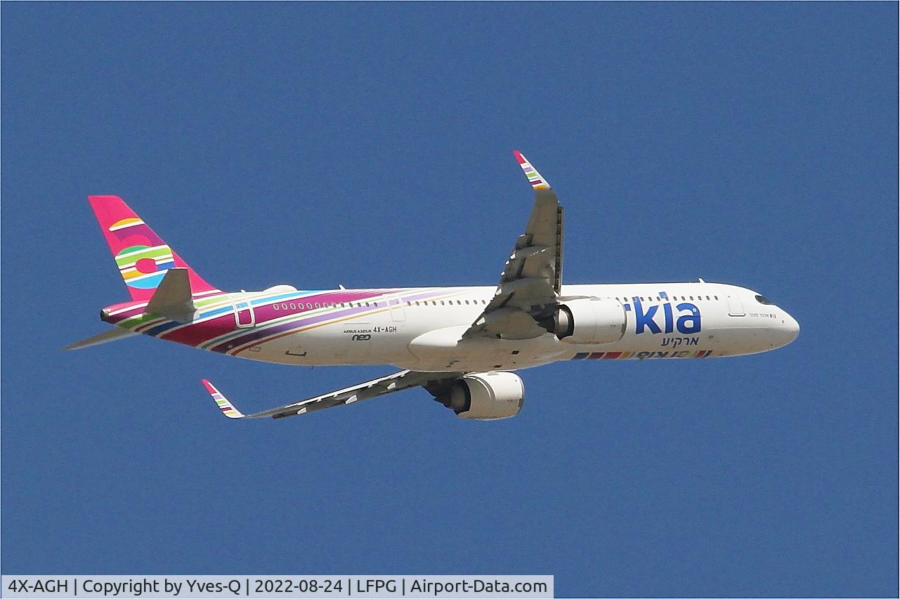 4X-AGH, 2018 Airbus A321-251N C/N 8517, Airbus A321-251N, Climbing from rwy 09R, Roissy Charles De Gaulle airport (LFPG-CDG)