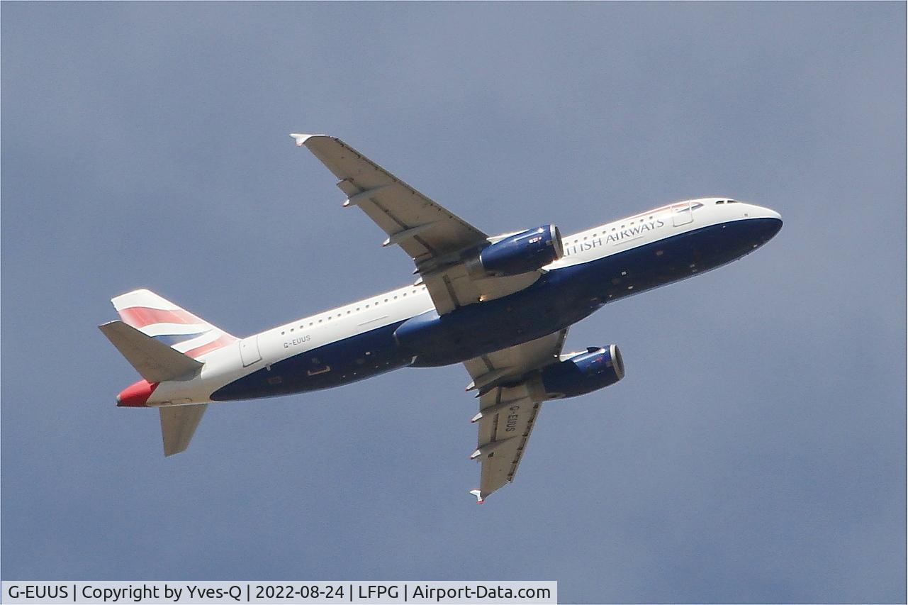 G-EUUS, 2007 Airbus A320-232 C/N 3301, Airbus A320-232, Climbing from rwy 09R, Roissy Charles De Gaulle airport (LFPG-CDG)