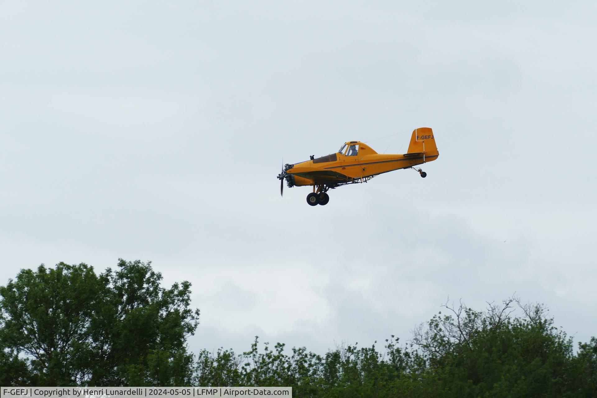 F-GEFJ, Ayres S2R Thrush Commander C/N 2183-R, Spraying Bacillus thuringensis over Etang de Canet-Saint-Nazaire (Commissioned by EID, the Regional Agency for Mosquito Control).