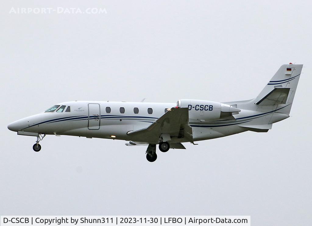 D-CSCB, 2015 Cessna 560XL Citation XLS+ C/N 560-6187, Landing rwy 14R