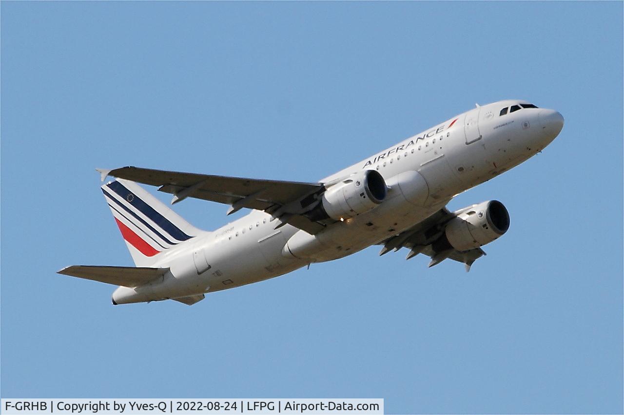 F-GRHB, 1999 Airbus A319-111 C/N 985, Airbus A319-111, Climbing from rwy 09R, Roissy Charles De Gaulle airport (LFPG-CDG)
