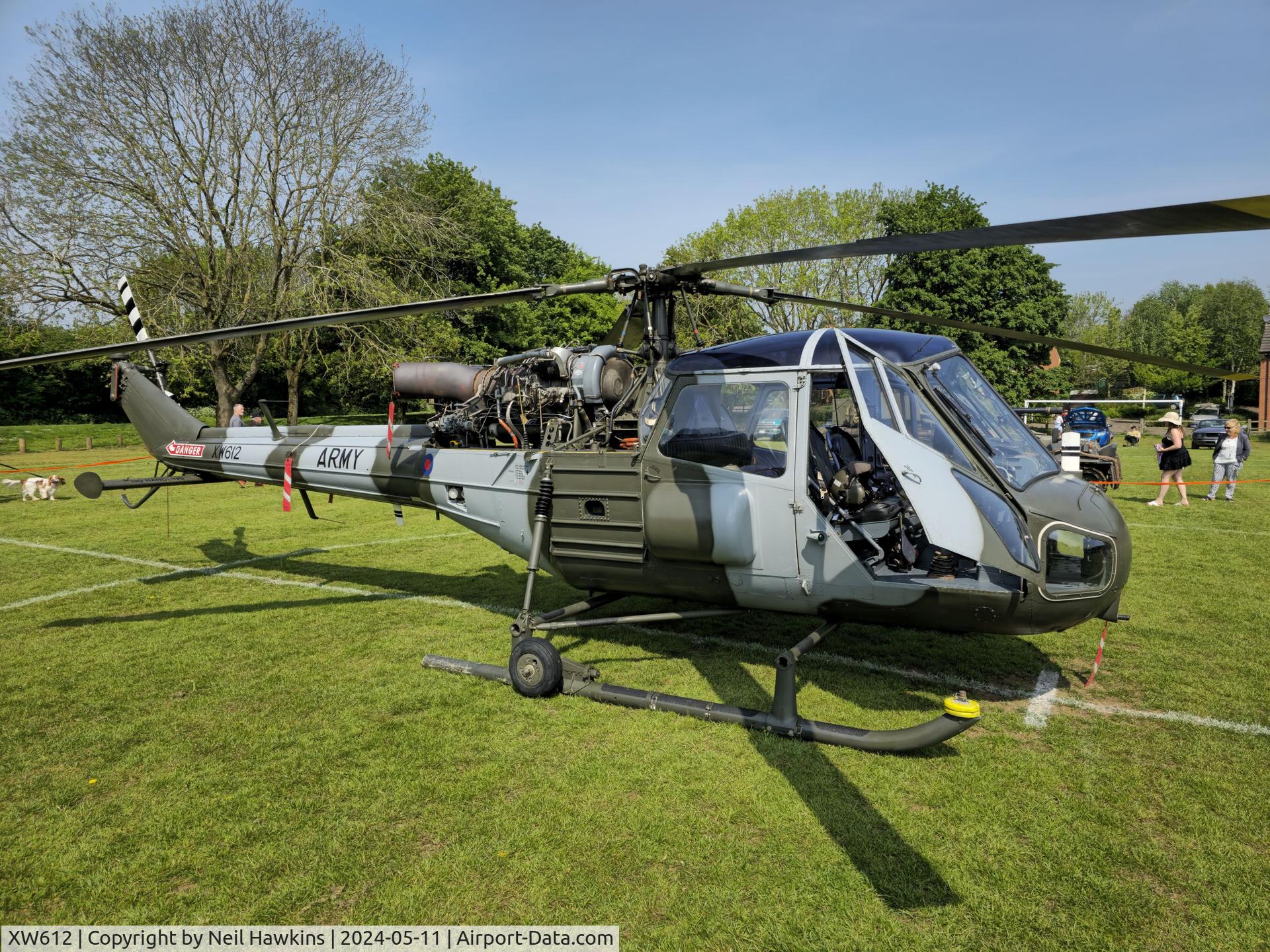 XW612, 1970 Westland Scout AH.1 C/N F9740, Daventry, UK. 11th May 2024