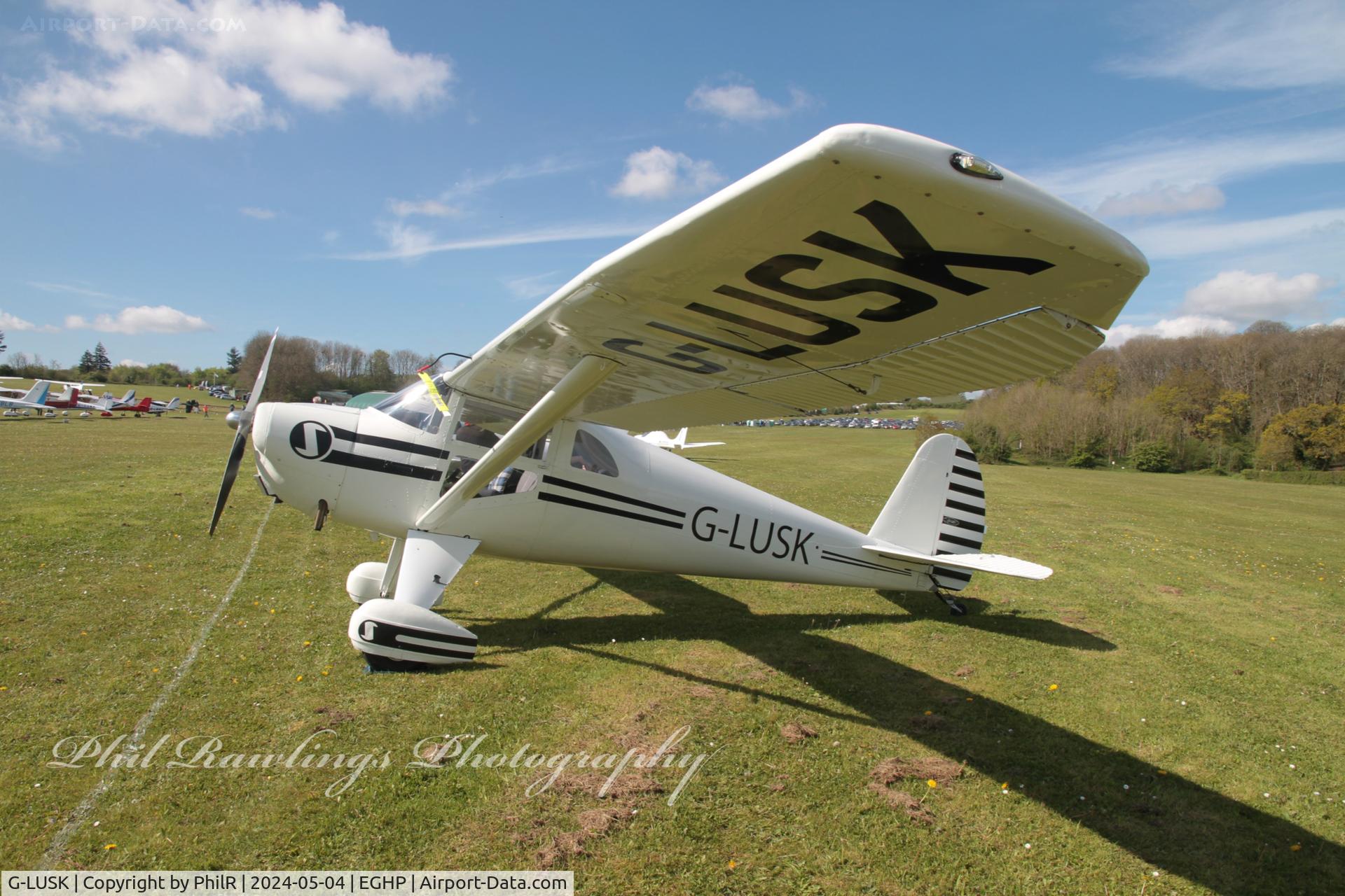 G-LUSK, 1947 Luscombe 8F Silvaire C/N 3795, G-LUSK 1947 Luscombe 8F Silvaire Popham 04.05.24 (2)