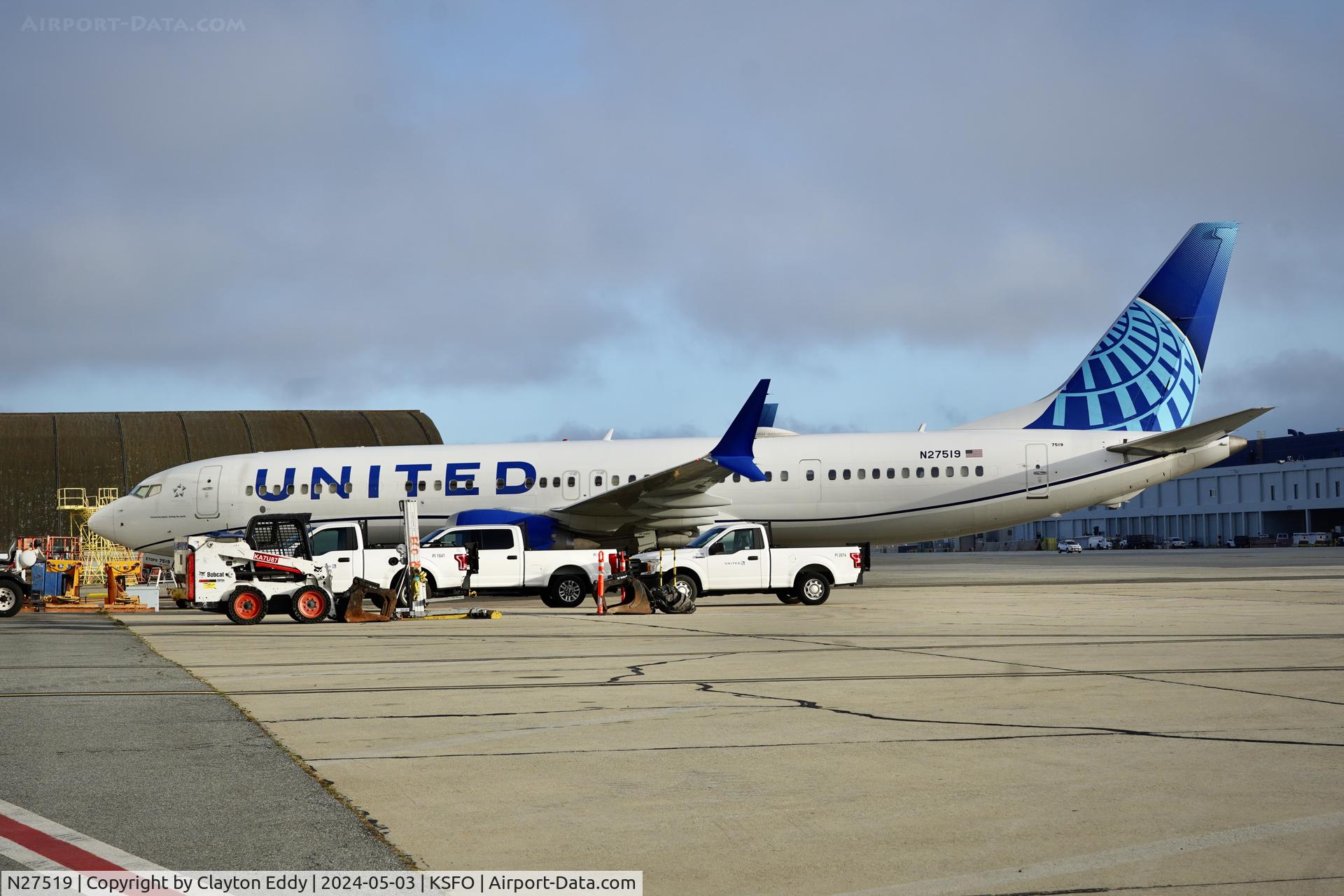 N27519, 2019 Boeing 737-9 MAX C/N 43459, SFO 2024.