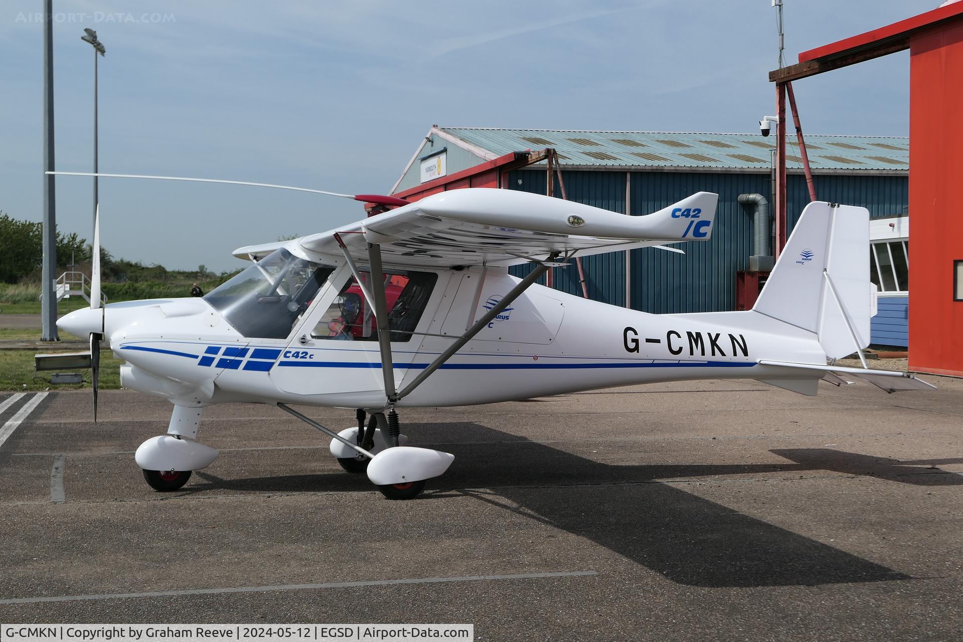 G-CMKN, 2022 Comco Ikarus C42 FB80 Charlie C/N 2203-7681, Parked at North Denes on their first ever fly-in.