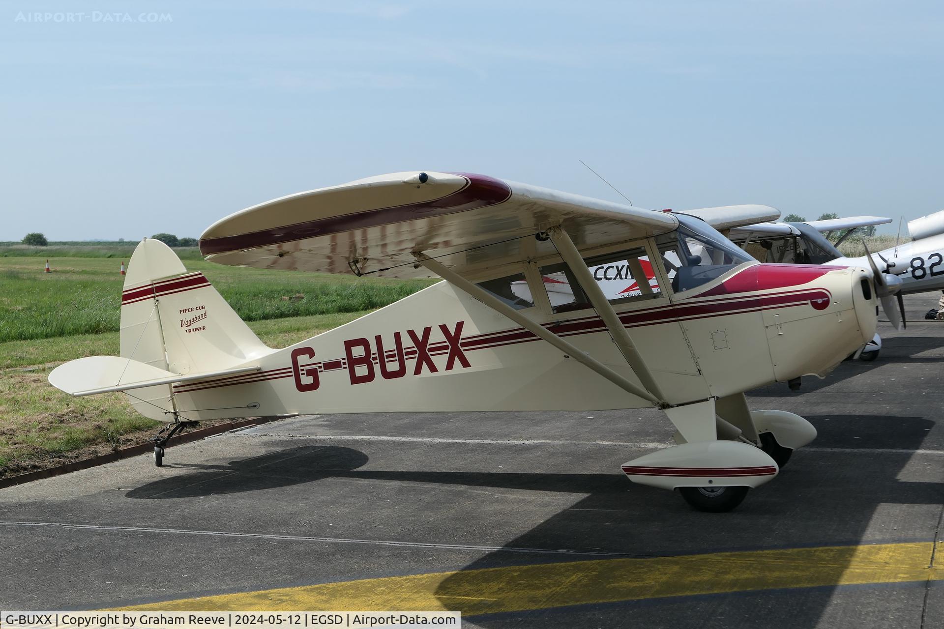 G-BUXX, 1948 Piper PA-17 Vagabond C/N 17-28, Parked at North Denes on their first ever fly-in.