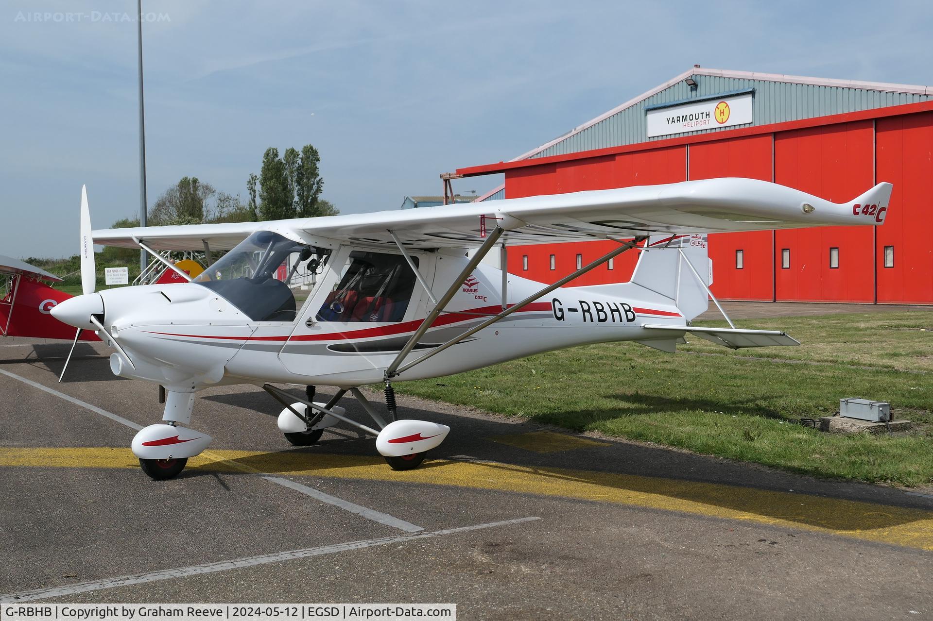 G-RBHB, 2021 Comco Ikarus C42 FB100 Charlie C/N 2108-7659, Parked at North Denes on their first ever fly-in.