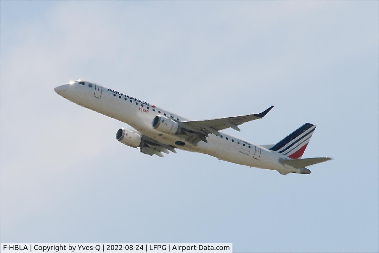 F-HBLA, 2007 Embraer 195LR (ERJ-190-200LR) C/N 19000051, Embraer 195LR, Climbing from rwy 08L, Roissy Charles De Gaulle airport (LFPG-CDG)