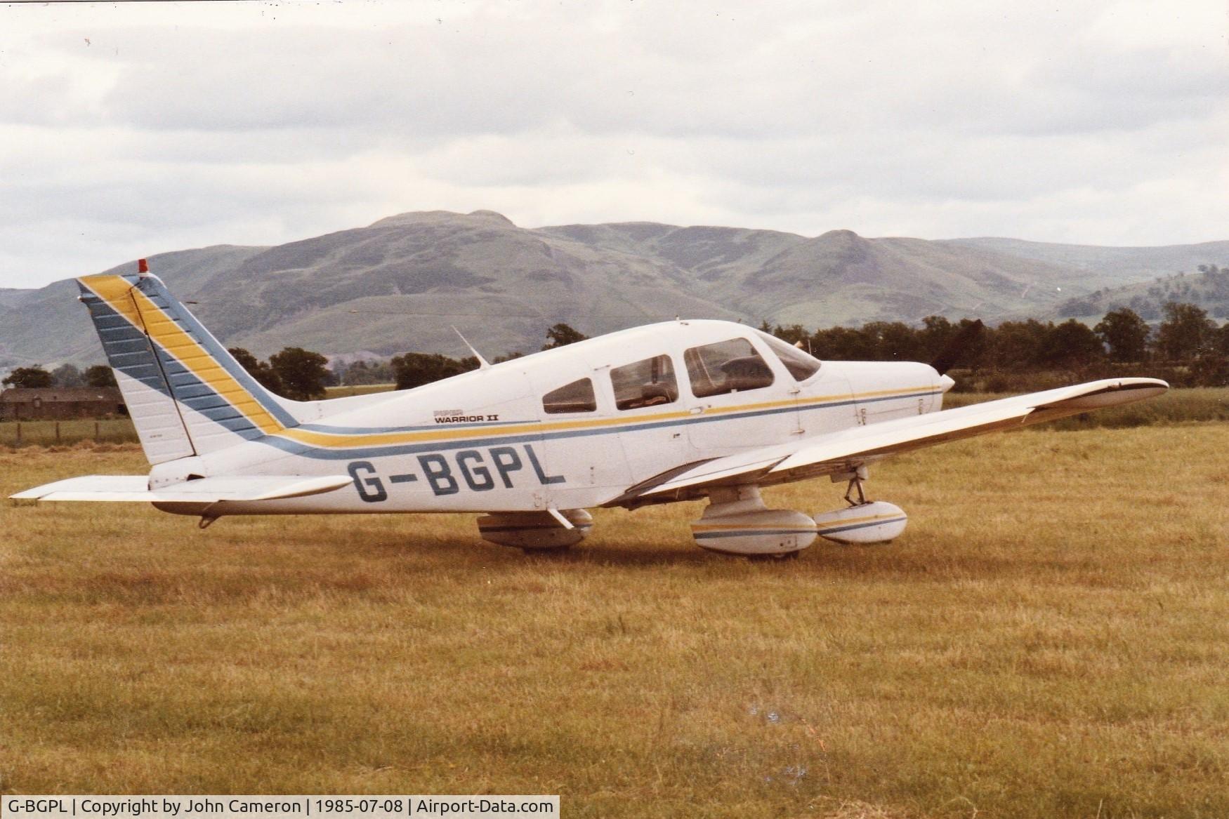 G-BGPL, 1979 Piper PA-28-161 Cherokee Warrior II C/N 28-7916289, The aircraft was photographed at Strathallan Airfield, Perthshire, Scotland.