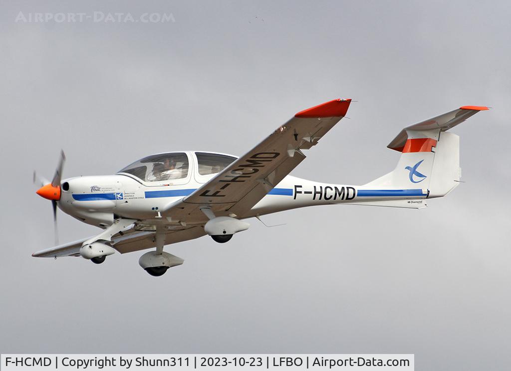 F-HCMD, 2007 Diamond Aircraft Industries GmbH DA-40D C/N D4-270, Landing rwy 32L
