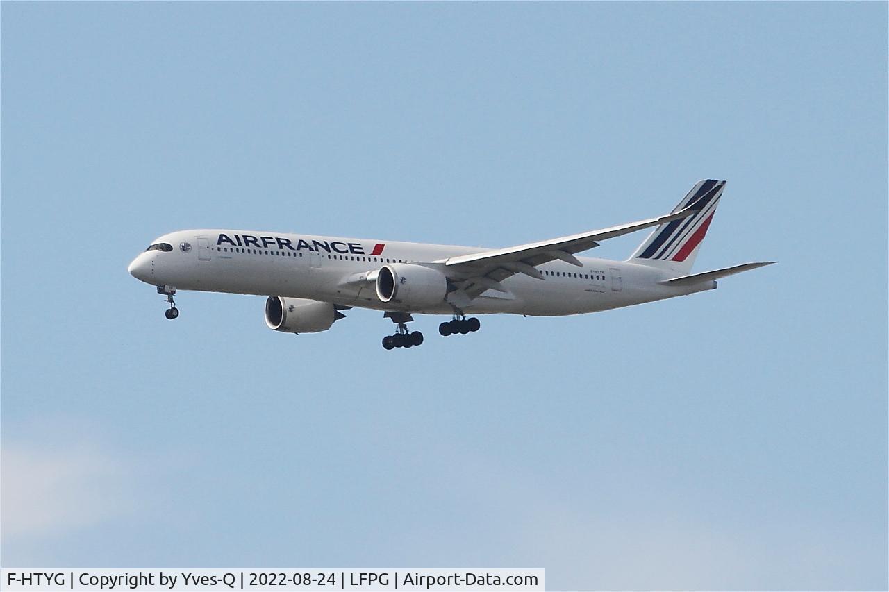 F-HTYG, 2021 Airbus A350-941 C/N 479, Airbus A350-941, On final rwy 08R, Roissy Charles De Gaulle airport (LFPG-CDG)