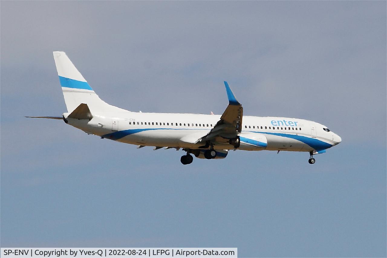 SP-ENV, 2003 Boeing 737-8BK C/N 33014, Boeing 737-8BK, On final rwy 09L, Roissy Charles De Gaulle airport (LFPG-CDG)